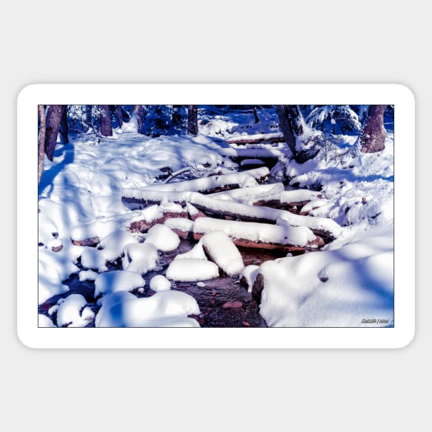 Winter Snow on a Spring Brook Sticker by kenmo